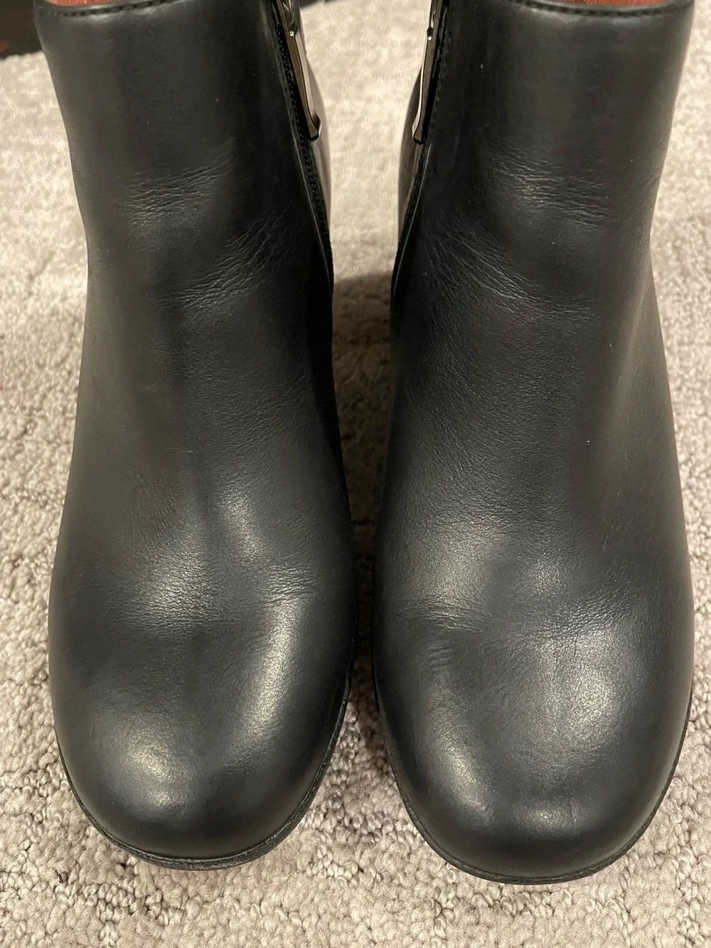 Dansko Perry Black Leather Ankle Boot with Stacked Heel, Waterproof, Size 38/7.5